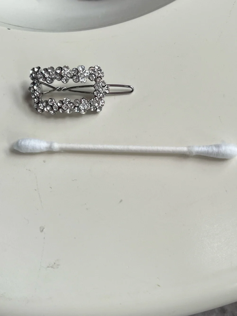 Crystal Rectangle Rhinestone Hair Barrette